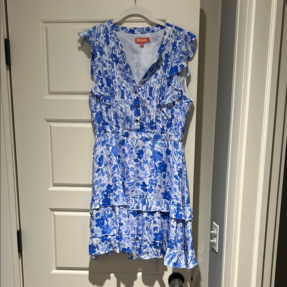 THML Blue Floral Women's Dress